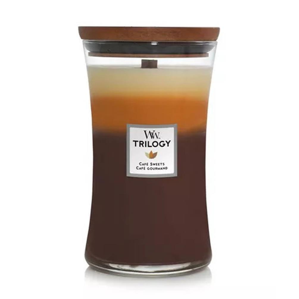 WoodWick Trilogy Café Sweets Large Hourglass Candle Extra Image 1
